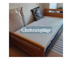 Κρεβάτι ημίδιπλο με στρώμα μασίφ ξύλο