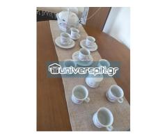 Σερβίτσιο τσαγιού πορσελάνης & Σουπιέρα